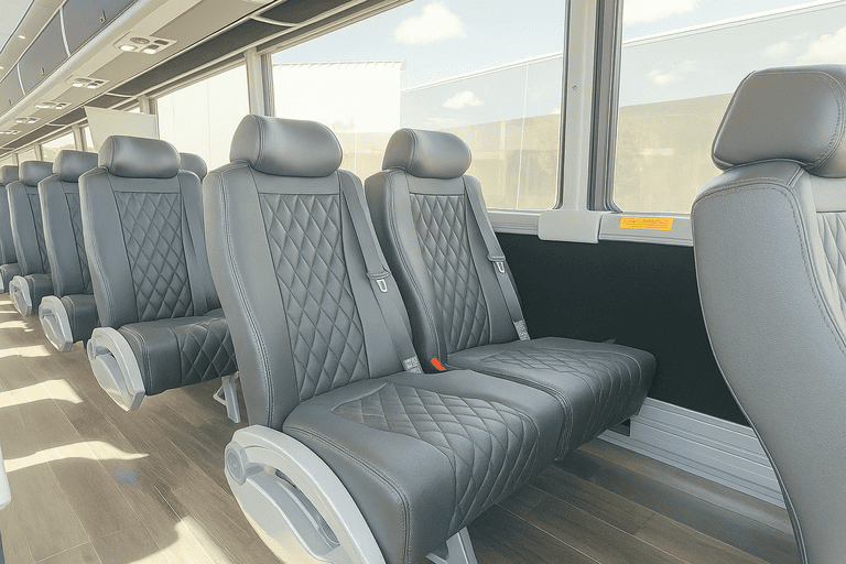 interior of Charter Bus Rental Huntington Park charter bus